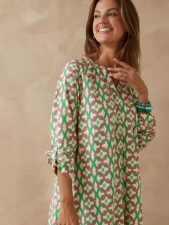 Tunique longue entièrement boutonnée