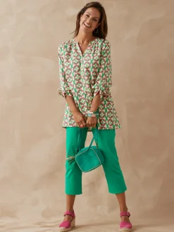 Tunique longue entièrement boutonnée