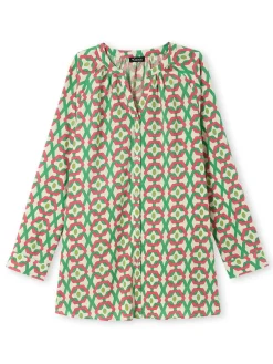 Tunique longue entièrement boutonnée