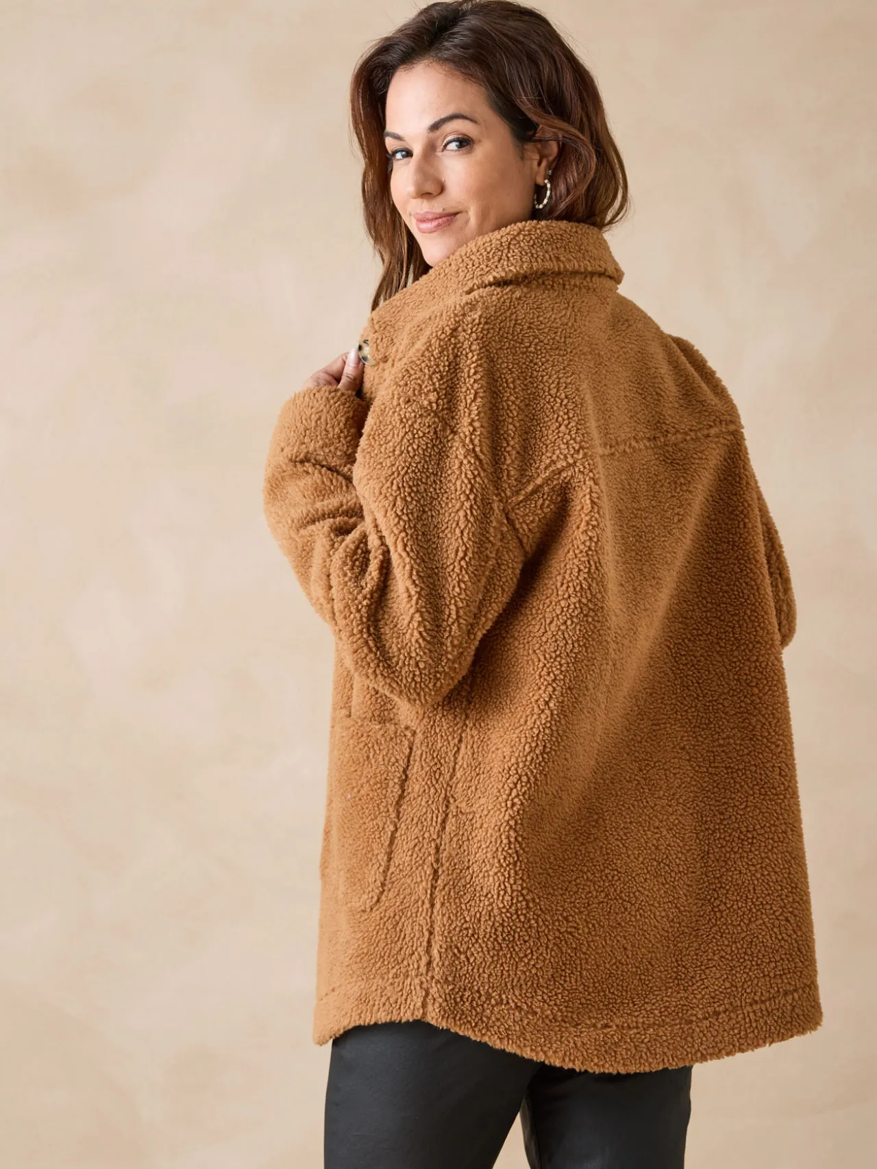 Veste chaude en maille moutonnée