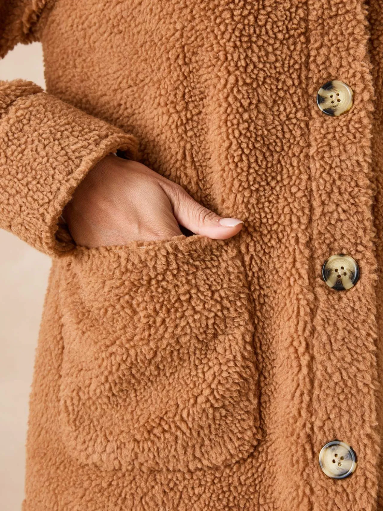 Veste chaude en maille moutonnée