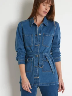 Veste saharienne en denim