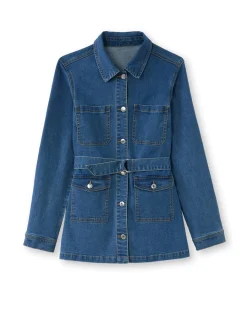 Veste saharienne en denim