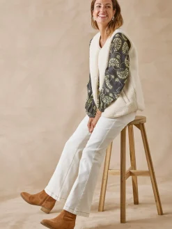 Veste sans manches en maille moutonnée