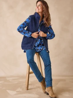 Veste sans manches sherpa moumoute