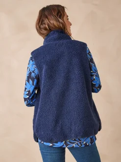 Veste sans manches sherpa moumoute