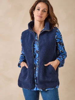 Veste sans manches sherpa moumoute