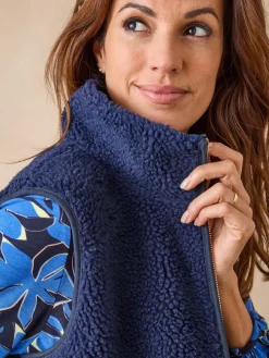 Veste sans manches sherpa moumoute