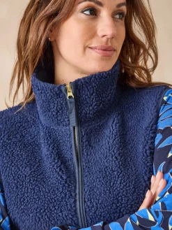 Veste sans manches sherpa moumoute