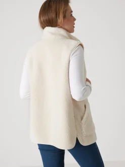 Veste sans manches sherpa moumoute