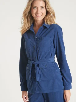 Veste-saharienne en velours côtelé