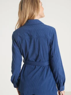 Veste-saharienne en velours côtelé