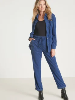 Veste-saharienne en velours côtelé