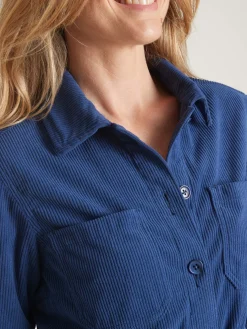 Veste-saharienne en velours côtelé